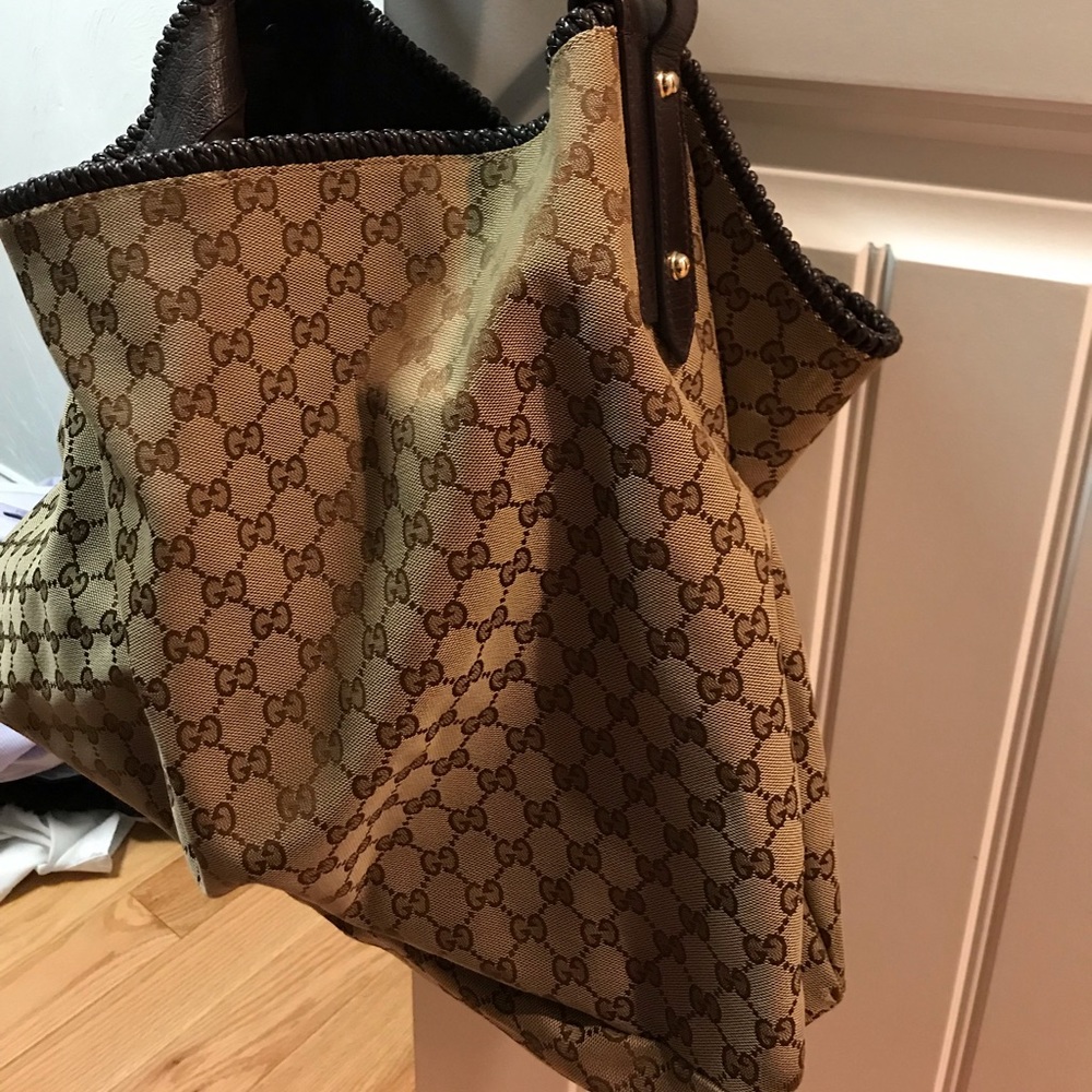 Gucci Horesbit GG Canvas Large Hobo Shoulder Bag